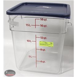 NEW CAMBRO 18QT SQUARE DRY INGREDIENT BIN W/ LID