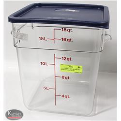 NEW CAMBRO 18QT SQUARE DRY INGREDIENT BIN W/ LID