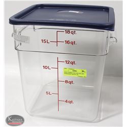 NEW CAMBRO 18QT SQUARE DRY INGREDIENT BIN W/ LID