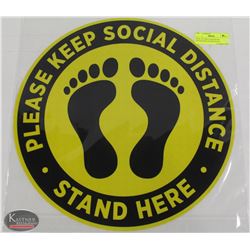 NEW 16" CIRCULAR SOCIAL DISTANCING FLOOR DECAL