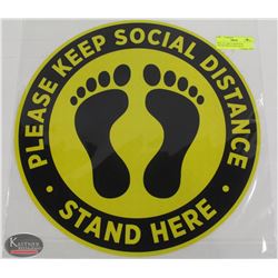 NEW 16" CIRCULAR SOCIAL DISTANCING FLOOR DECAL