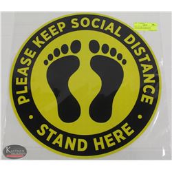 NEW 16" CIRCULAR SOCIAL DISTANCING FLOOR DECAL