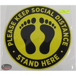 NEW 16" CIRCULAR SOCIAL DISTANCING FLOOR DECAL