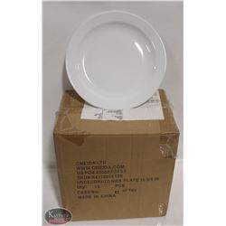 NEW CASE OF 12 ONEIDA WHITE 10-3/8" DINNER PLATES