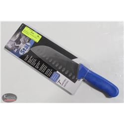 NEW WINCO 7" SANTOKU KNIFE - BLUE HANDLE