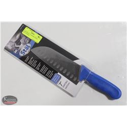 NEW WINCO 7" SANTOKU KNIFE - BLUE HANDLE