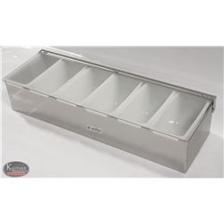 NEW JOHNSON ROSE STAINLESS STEEL CONDIMENT SERVER