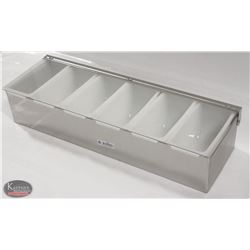 NEW JOHNSON ROSE STAINLESS STEEL CONDIMENT SERVER