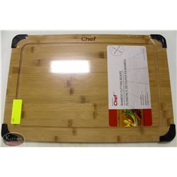 NEW MASTER CHEF 12"X18" BAMBOO CUTTING BOARD W/