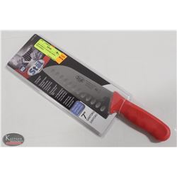 NEW WINCO 7" SANTOKU KNIFE - RED HANDLE