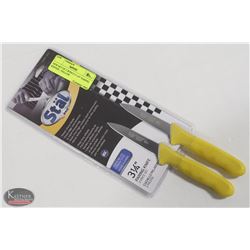 NEW SET OF 2 WINCO 3-1/4" PARING KNIVES - YELLOW