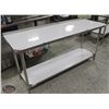 Image 3 : NEW JOHNSON ROSE 24" X 72" S/S WORK TABLE W/ RISER