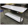 Image 2 : NEW JOHNSON ROSE 24" X 72" S/S WORK TABLE W/ RISER