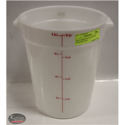 NEW CAMBRO 8QT ROUND DRY INGREDIENT BIN