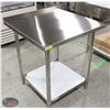 Image 2 : NEW JOHNSON ROSE 30" X 30" S/S WORK TABLE W/ RISER