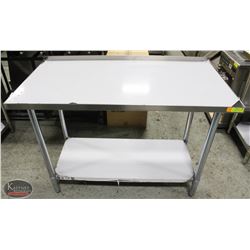 JOHNSON ROSE 24" X 48" S/S WORK TABLE W/ RISER &