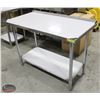 Image 2 : JOHNSON ROSE 24" X 48" S/S WORK TABLE W/ RISER &