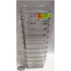 LOT OF 10 - 2QT INGREDIENT BINS, NO LIDS