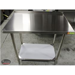 JOHNSON ROSE 24" X 36" S/S WORK TABLE W/ RISER &