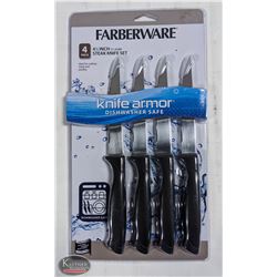 NEW FARBERWARE 4PC STEAK KNIFE SET