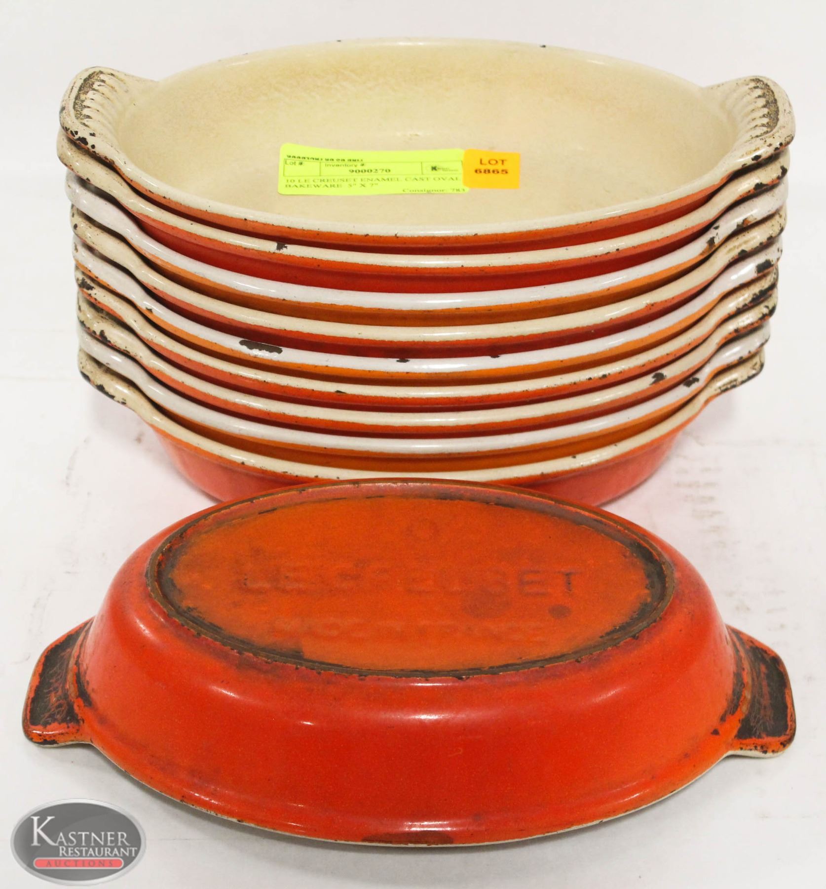 10 LE CREUSET ENAMEL CAST OVAL BAKEWARE 5" X 7"