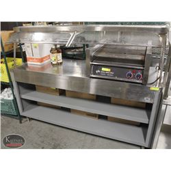 LARGE DUKE STAINLESS STEEL PREP-CABINET W/ SNEEZE