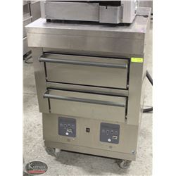 COMMERCIAL DOUBLE DECK STEAMER OVEN W/ COUNTER TOP