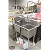Image 2 : S.S.P. DUAL-WELL S/S SINK W/ PRE-RINSE ATTACHMENT