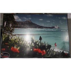 6' X 4' TROPICAL OCEAN SCENE WALL HANGING