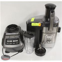 CUISINART JUICER W/ NINJA BLENDER MOTOR BASE