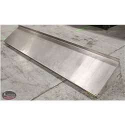 60" X 12" STAINLESS STEEL WALLSHELF