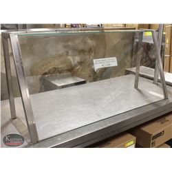 COUNTERTOP GLASS SNEEZEGUARD W/ STEEL FRAME