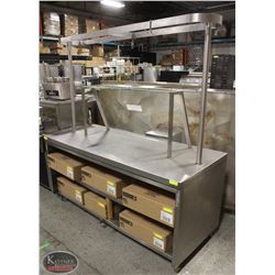 6' STAINLESS STEEL PREP-CABINET W/ OVERHEAD POT