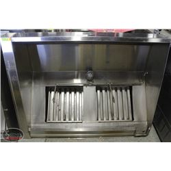 5' QUEST COMMERCIAL HOOD CANOPY W/ GREASE CATCHERS