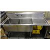Image 1 : STAINLESS STEEL 2-WELL SINK W/ RIGHT HAND