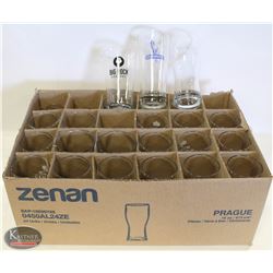 FLAT OF ASSORTED DRINKING GLASSES