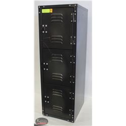 3-COMPARTMENT PERSONAL LOCKER W/ MAGNETIZED DOORS
