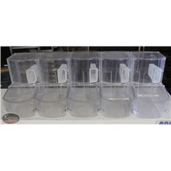 GROUP OF 5 TOP-FILL GRAVITY BULK BINS