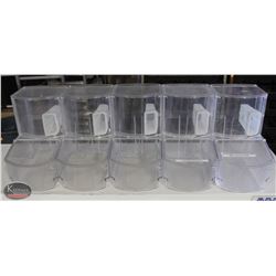 GROUP OF 5 TOP-FILL GRAVITY BULK BINS