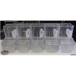 GROUP OF 5 TOP-FILL GRAVITY BULK BINS