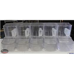 GROUP OF 5 TOP-FILL GRAVITY BULK BINS