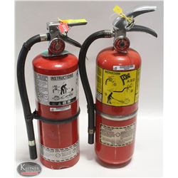 LOT OF 2 X 5LBS  CHARGED FIRE EXTINGUISHERS