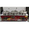 Image 1 : TRIPLE SOUP WARMER- SERVER COMPLETE WITH POTS,