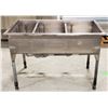 Image 1 : STAINLESS STEEL 3 WELL SINK 51"X26.5"X37"
