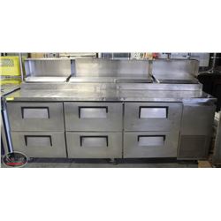 8' S/S REFRIGERATED PREPSTATION W/ 6 DRAWERS