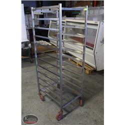 BAKERS RACK ON CASTORS- 11 SLOT