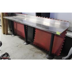 STAINLESS STEEL TOP COUNTER TABLE W/ STANDS