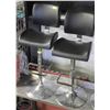Image 1 : TWO BLACK LEATHERETTE ADJUSTABLE CHAIRS