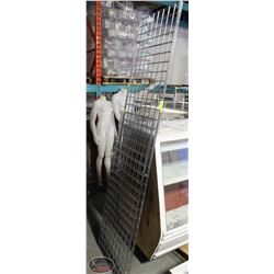 LOT OF 2 FOLDING DISPLAY GRIDS W/ BRACKETS &
