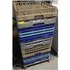Image 1 : LOT OF DISHWASHER TRAYS W/ 4-WHEEL TRAY CART